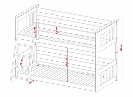 bedmaten Carpino bed 90x200