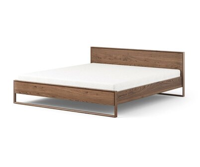 Alessano massief eiken bed gerookt eiken140x200