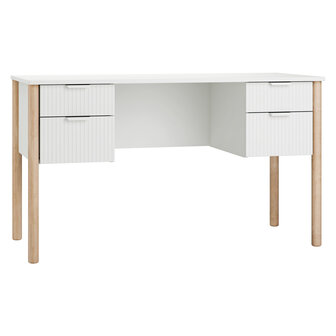 miloo bureau met laden wit met beuken