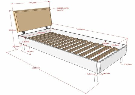 bedmaten 90x200 bed