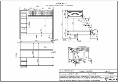 bedmaten scott familie stapelbed