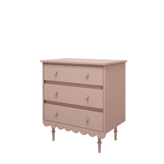 Babushka commode 3 laden pink