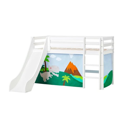 bed met glijbaan en dino tent set