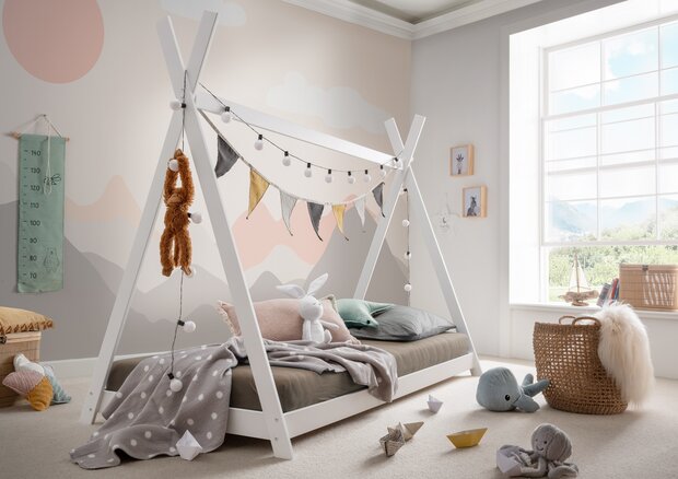 infanskids pino tipi bed 90x200 wit