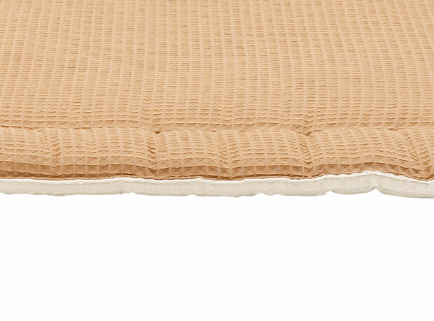 Bopita boxkleed square camel - ecru 75x95 