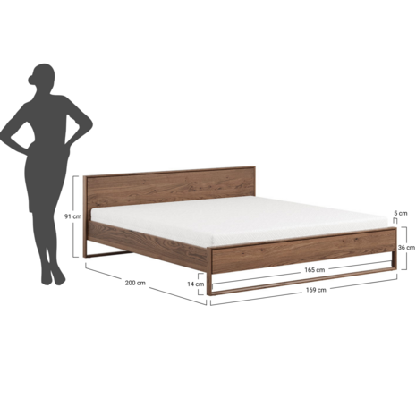 bedmaten 160x200 alessano smoked