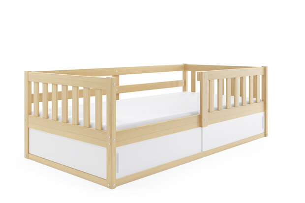 Strudano peuterbed 80x160 met schuifdeur naturel