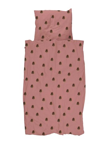 snurk pinecones dusty pink overtrek 140x200