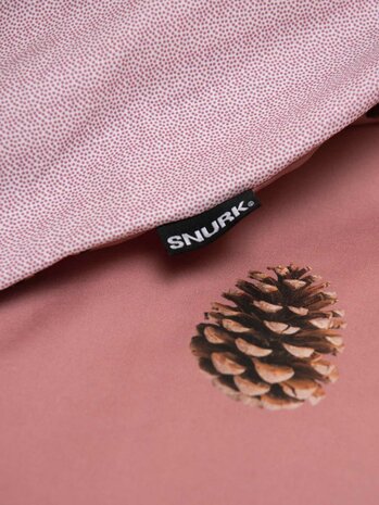 Snurk dekbedovertrek Pinecones Dusty pink 1 persoons 140x200/220