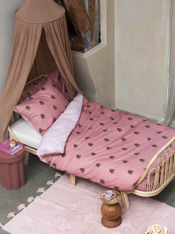 Snurk dekbedovertrek Pinecones Dusty pink 2 persoons 200x200/220