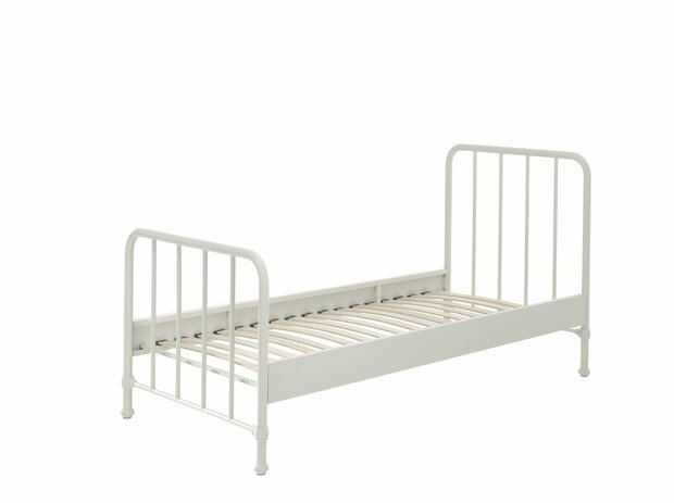 Bronxx metalen bed 90x200 wit