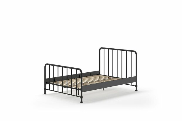 Bronxx 140x200 metalen bed zwart