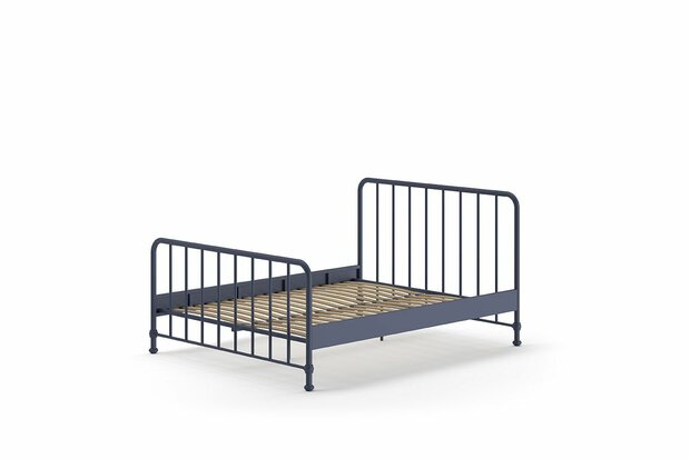 Bronxx 160x200 metalen bed  denim blue