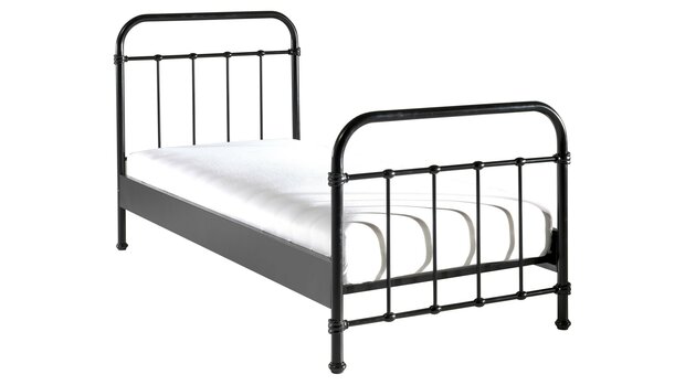 new york metalen bed zwart met matras 