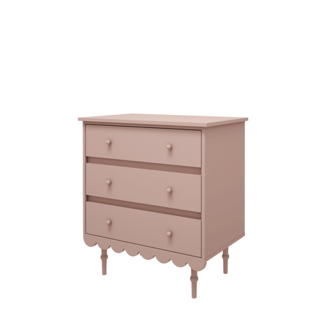 Babushka commode 3 laden pink