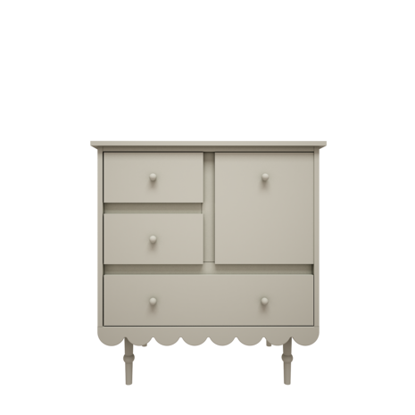 Baushka commode 3 laden 1 deur olive