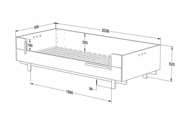 maten bed Basic 90x200